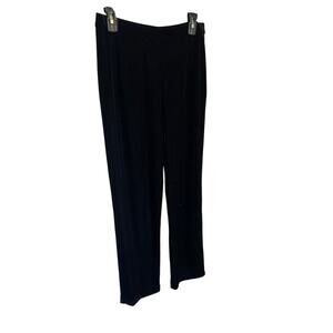 Chico's Design Black Velvet Pull on Pants size 2 (large) Dress Fancy